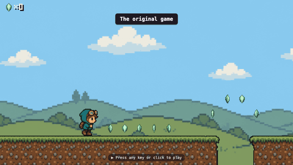 Brand Fusion demo: a retro platformer level